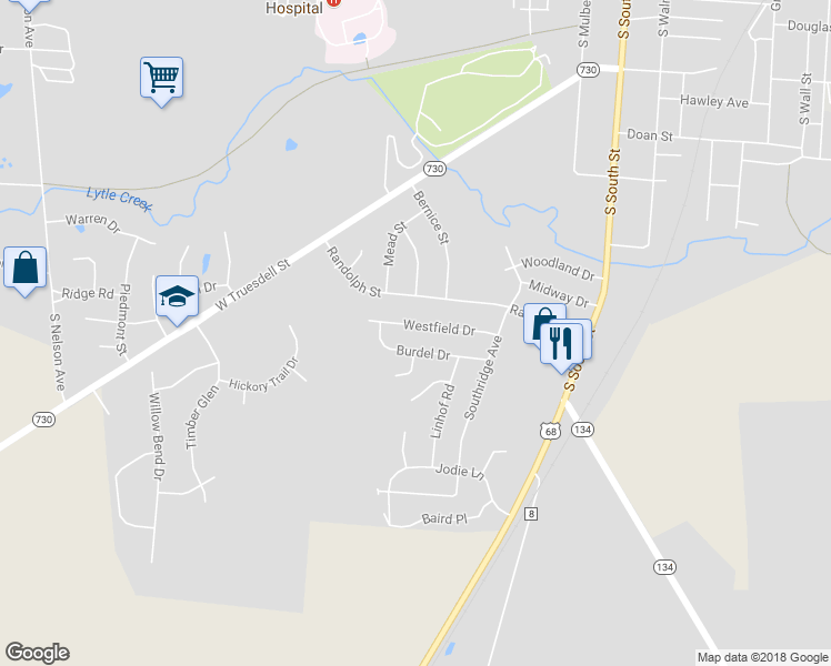 map of restaurants, bars, coffee shops, grocery stores, and more near 364 Westfield Drive in Wilmington