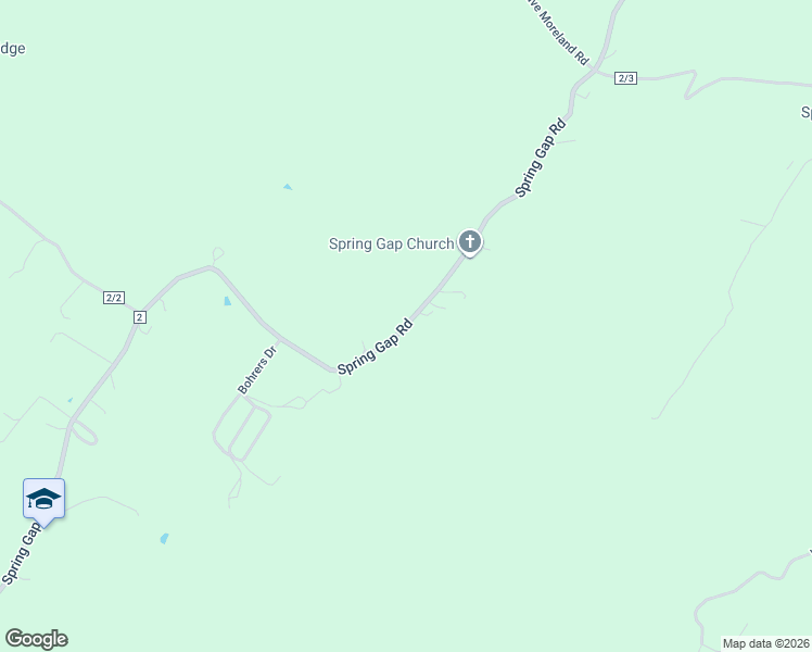 map of restaurants, bars, coffee shops, grocery stores, and more near Spring Gap Road in Slanesville