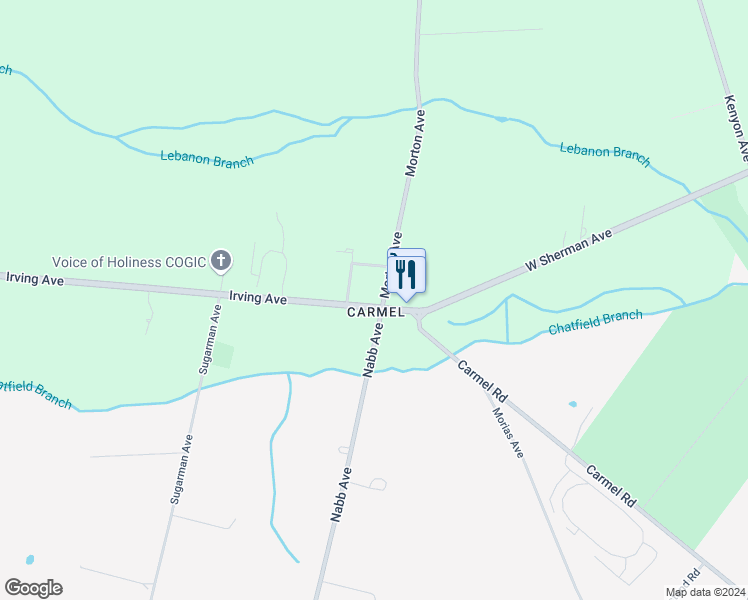 map of restaurants, bars, coffee shops, grocery stores, and more near 103 Morton Avenue in Millville