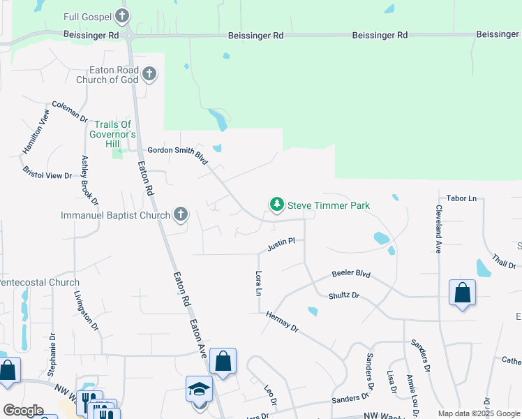 map of restaurants, bars, coffee shops, grocery stores, and more near 722 Gordon Smith Boulevard in Hamilton