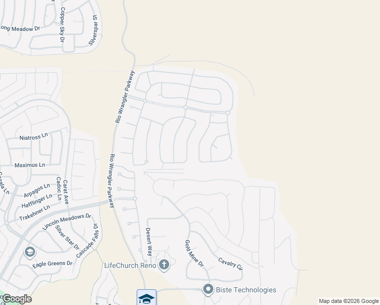 map of restaurants, bars, coffee shops, grocery stores, and more near 9880 Gainsborough Lane in Reno