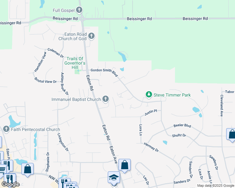 map of restaurants, bars, coffee shops, grocery stores, and more near 746 Charlton Court in Hamilton
