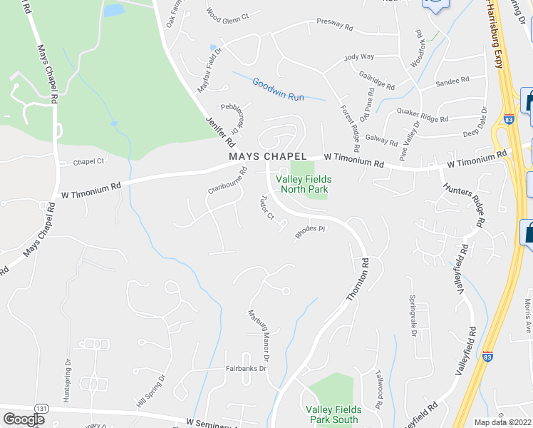 map of restaurants, bars, coffee shops, grocery stores, and more near 56 Tudor Court in Lutherville-Timonium