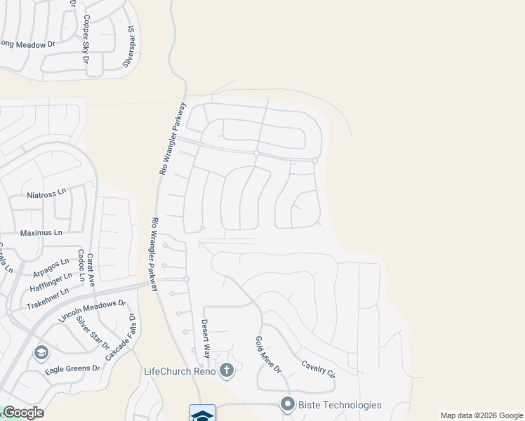 map of restaurants, bars, coffee shops, grocery stores, and more near 9880 Gainsborough Lane in Reno