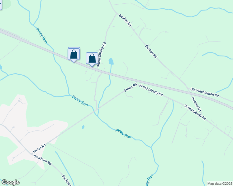 map of restaurants, bars, coffee shops, grocery stores, and more near 5036 Freter Road in Sykesville