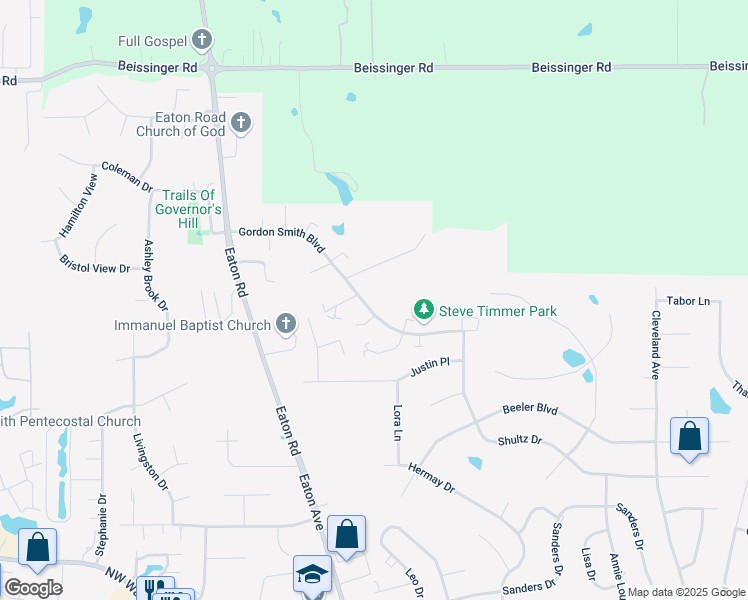 map of restaurants, bars, coffee shops, grocery stores, and more near 760 Gordon Smith Boulevard in Hamilton