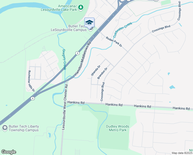 map of restaurants, bars, coffee shops, grocery stores, and more near 379 Brandon Drive in Monroe
