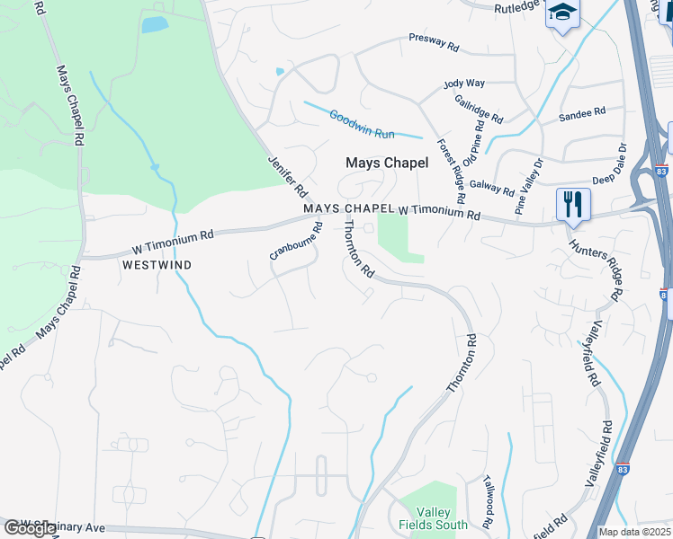 map of restaurants, bars, coffee shops, grocery stores, and more near 28 Tudor Court in Lutherville-Timonium