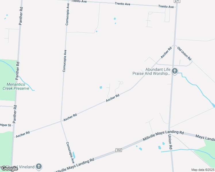 map of restaurants, bars, coffee shops, grocery stores, and more near 3160 Deerberry Court in Vineland