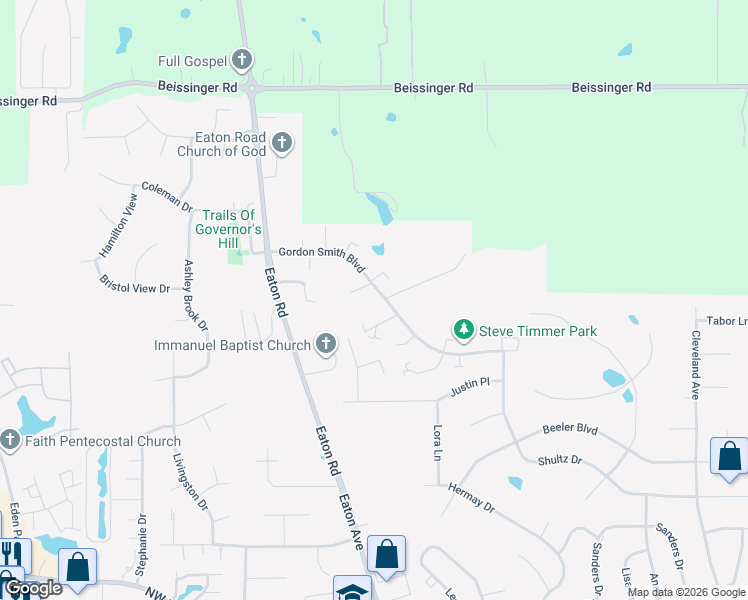 map of restaurants, bars, coffee shops, grocery stores, and more near 805 Gordon Smith Boulevard in Hamilton
