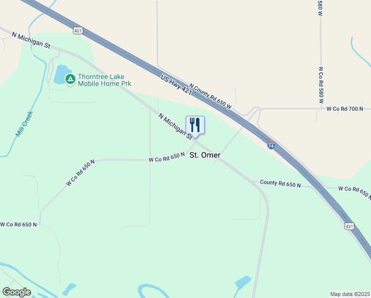 map of restaurants, bars, coffee shops, grocery stores, and more near 6901 Old US Highway 421 in Saint Paul