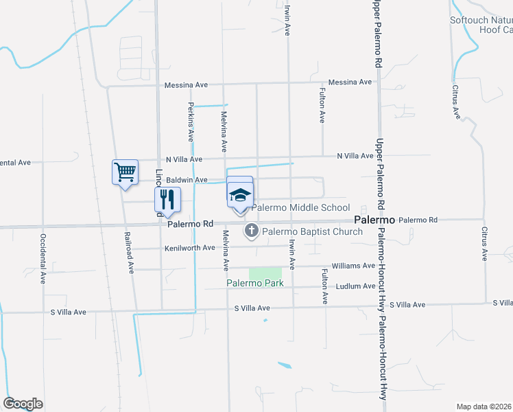 map of restaurants, bars, coffee shops, grocery stores, and more near in Palermo