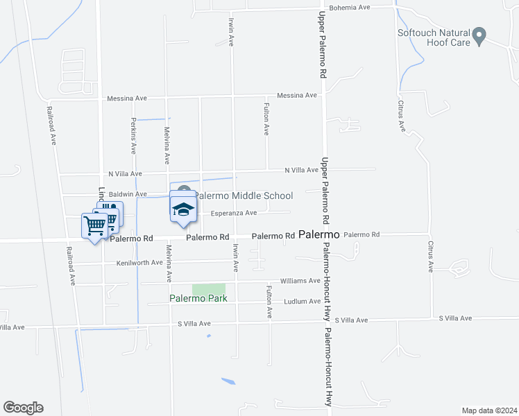 map of restaurants, bars, coffee shops, grocery stores, and more near 2474 Esperanza Avenue in Palermo
