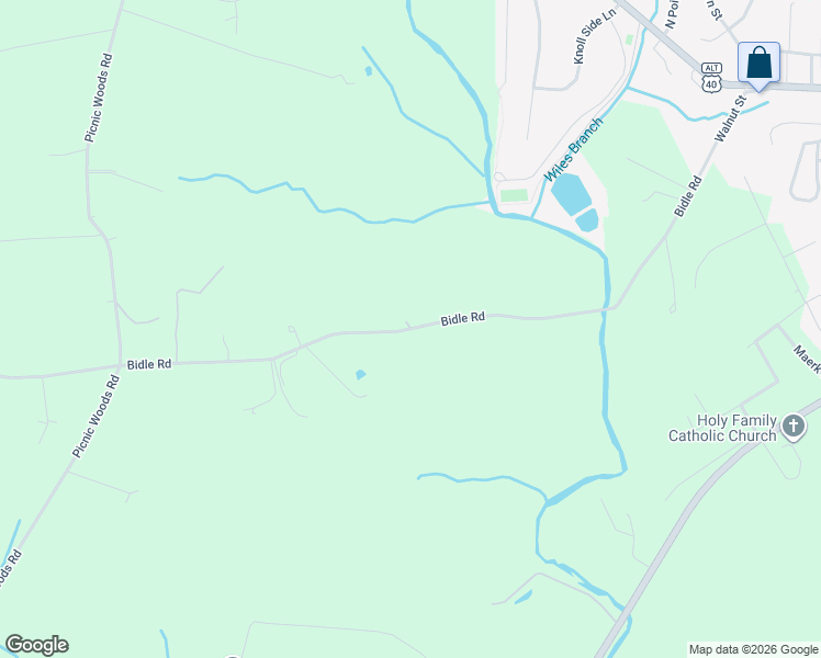 map of restaurants, bars, coffee shops, grocery stores, and more near 3071 Bidle Road in Middletown