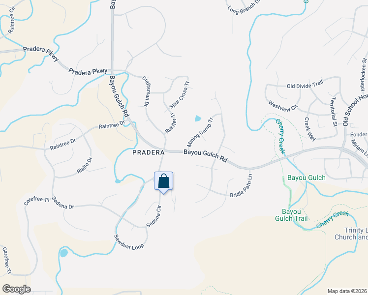 map of restaurants, bars, coffee shops, grocery stores, and more near 5127 Mining Camp Tr in Parker