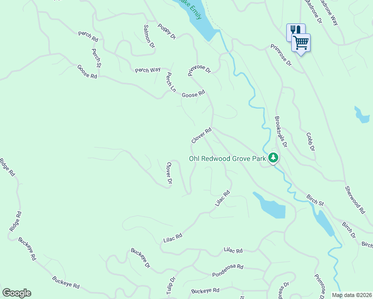 map of restaurants, bars, coffee shops, grocery stores, and more near 1804-1808 Clover Rd in Willits