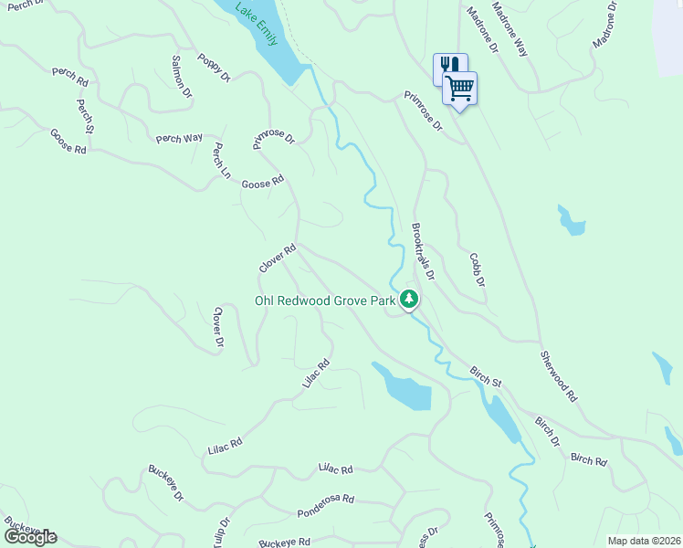 map of restaurants, bars, coffee shops, grocery stores, and more near 2800-24966 Clover Road in Willits
