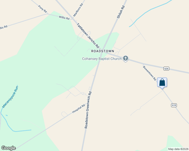 map of restaurants, bars, coffee shops, grocery stores, and more near 376 Roadstown Greenwich Road in Bridgeton