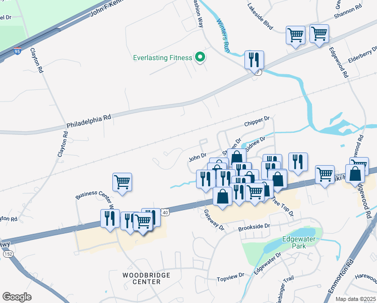 map of restaurants, bars, coffee shops, grocery stores, and more near 1888 Emily Drive in Edgewood