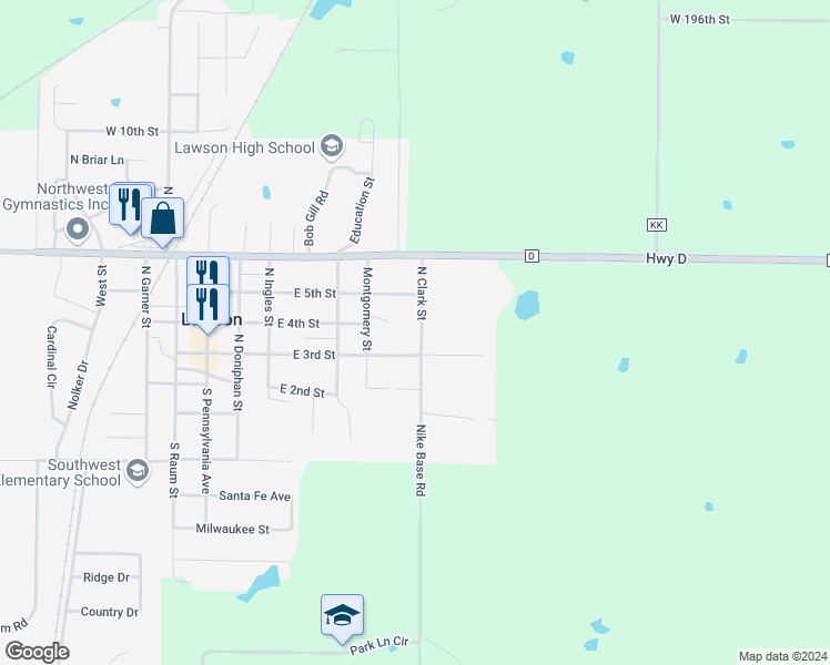 map of restaurants, bars, coffee shops, grocery stores, and more near 323 North Clark Street in Lawson