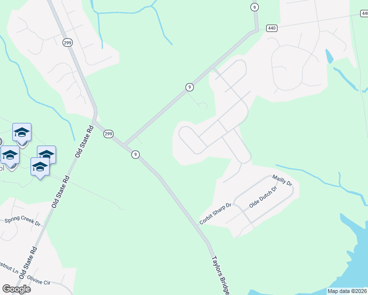 map of restaurants, bars, coffee shops, grocery stores, and more near 67 Cantwell Drive in Middletown