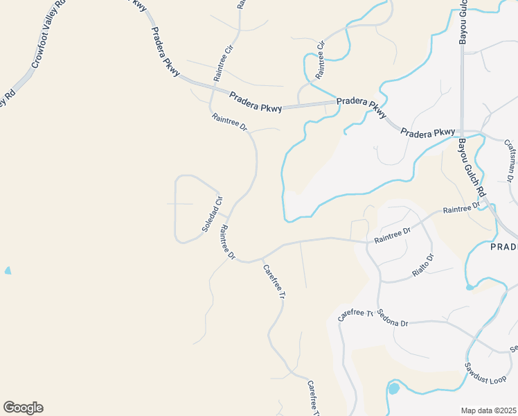 map of restaurants, bars, coffee shops, grocery stores, and more near 5380 Soledad Lane in Parker