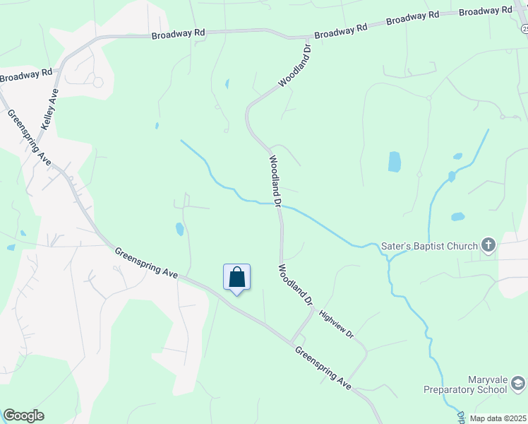 map of restaurants, bars, coffee shops, grocery stores, and more near 11408 Woodland Drive in Lutherville-Timonium