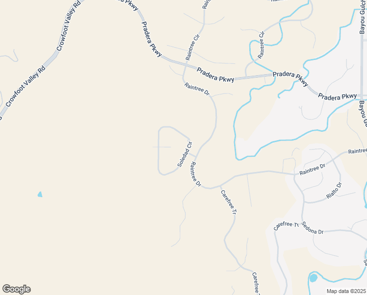 map of restaurants, bars, coffee shops, grocery stores, and more near 5380 Soledad Lane in Parker