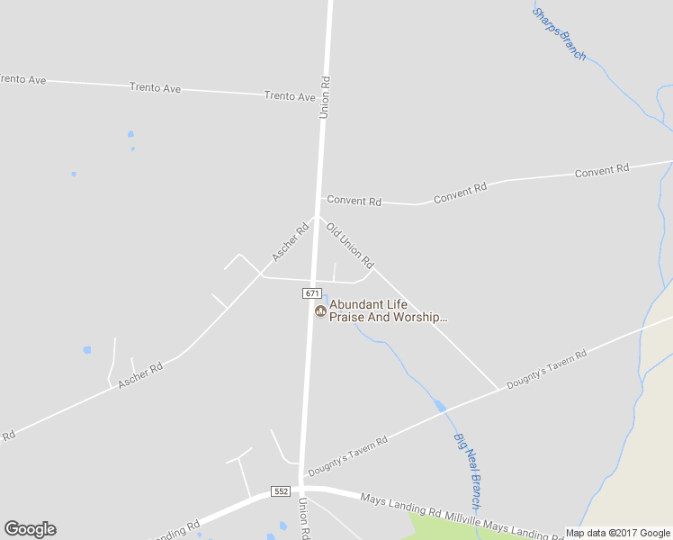 map of restaurants, bars, coffee shops, grocery stores, and more near 5671 Independence Road in Vineland