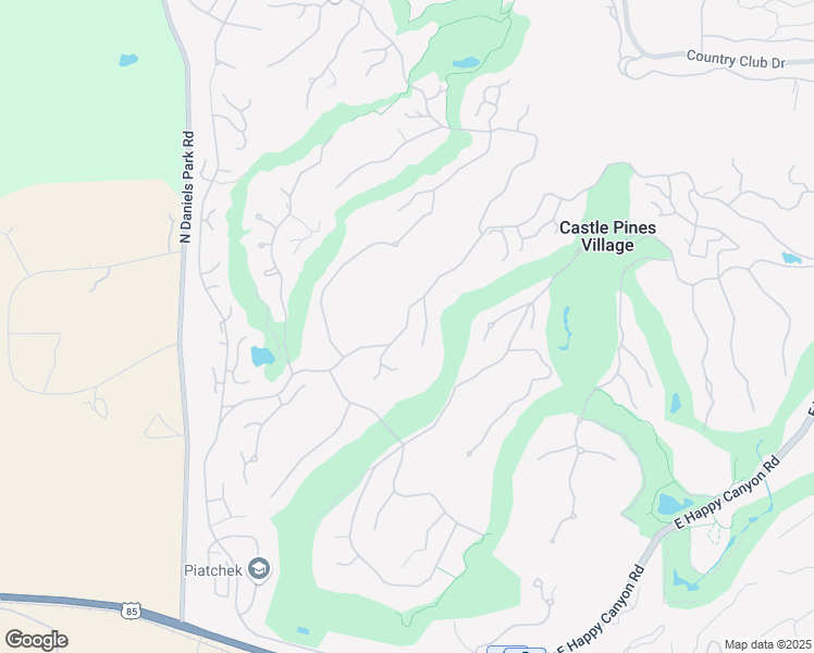 map of restaurants, bars, coffee shops, grocery stores, and more near Castle Pines Drive North in Castle Pines