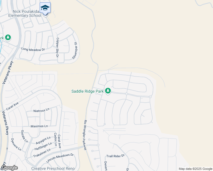 map of restaurants, bars, coffee shops, grocery stores, and more near 2775 Bonfire Lane in Reno