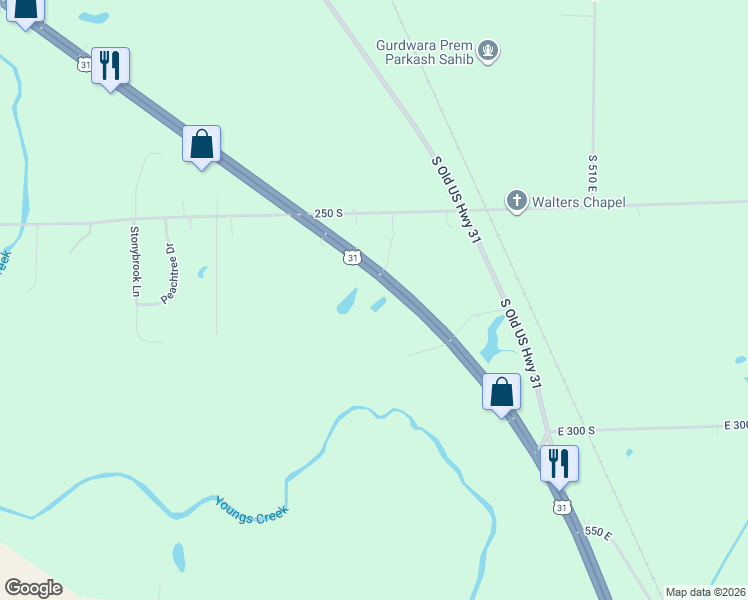 map of restaurants, bars, coffee shops, grocery stores, and more near 2654 South U.S Highway 31 in Franklin