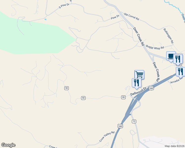 map of restaurants, bars, coffee shops, grocery stores, and more near 1440 Dellwood Drive in Bailey