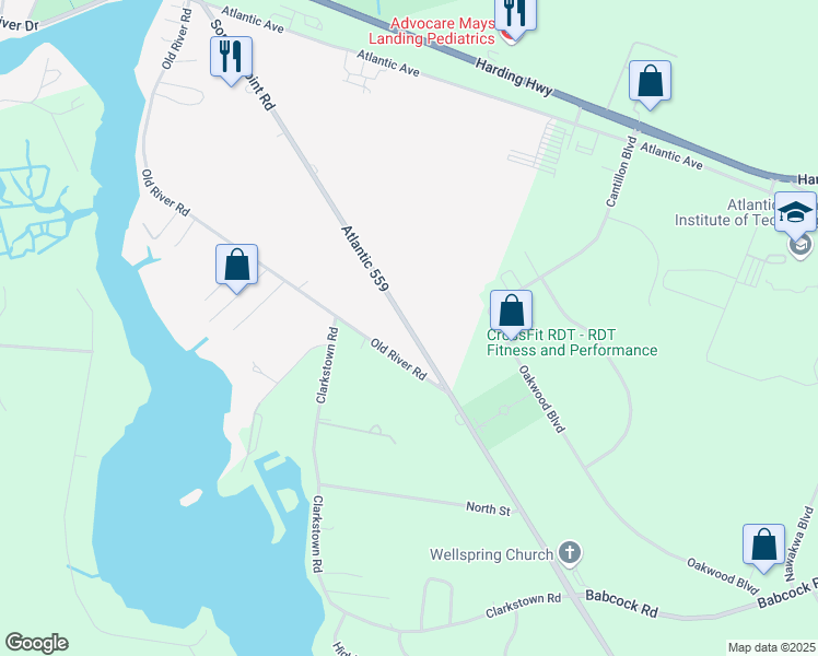 map of restaurants, bars, coffee shops, grocery stores, and more near Somers Point Road in Hamilton