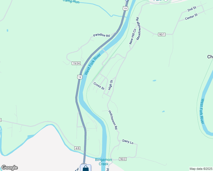 map of restaurants, bars, coffee shops, grocery stores, and more near Pike Street in Marion County