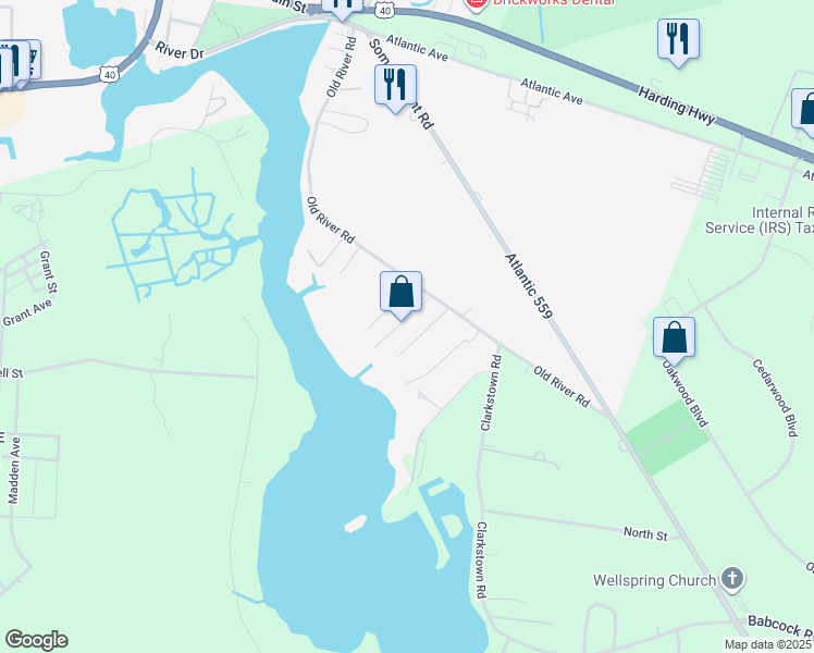 map of restaurants, bars, coffee shops, grocery stores, and more near 126 Marlin Lane in Hamilton