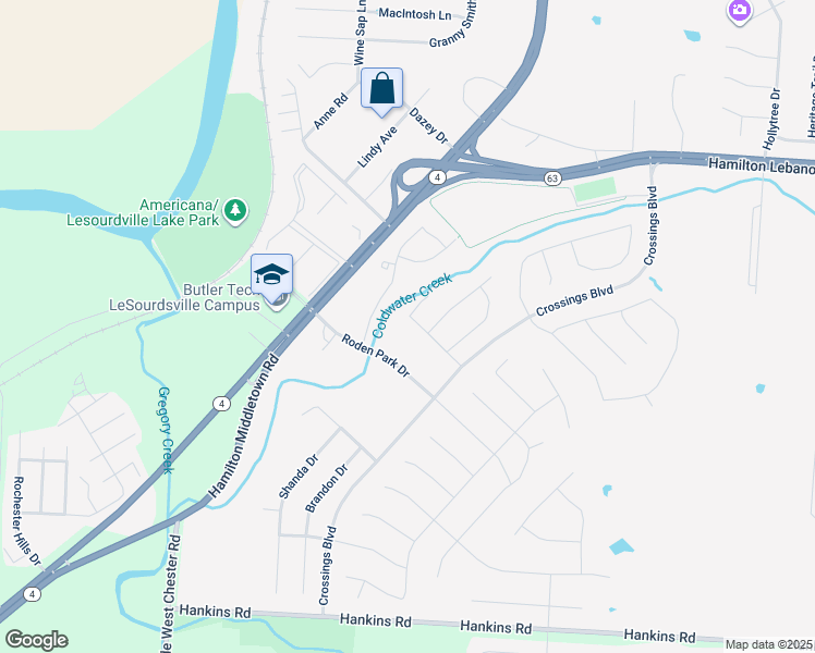 map of restaurants, bars, coffee shops, grocery stores, and more near 79 Bayberry Lane in Monroe