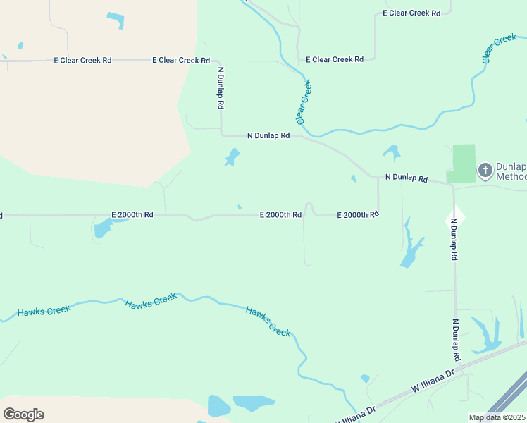 map of restaurants, bars, coffee shops, grocery stores, and more near 24849 East 2000th Road in Dennison