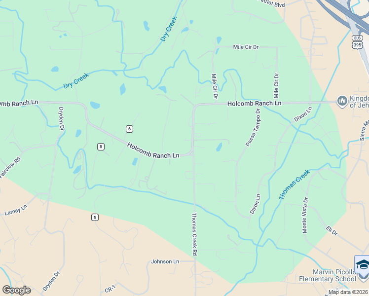 map of restaurants, bars, coffee shops, grocery stores, and more near 2100 Holcomb Ranch Lane in Reno