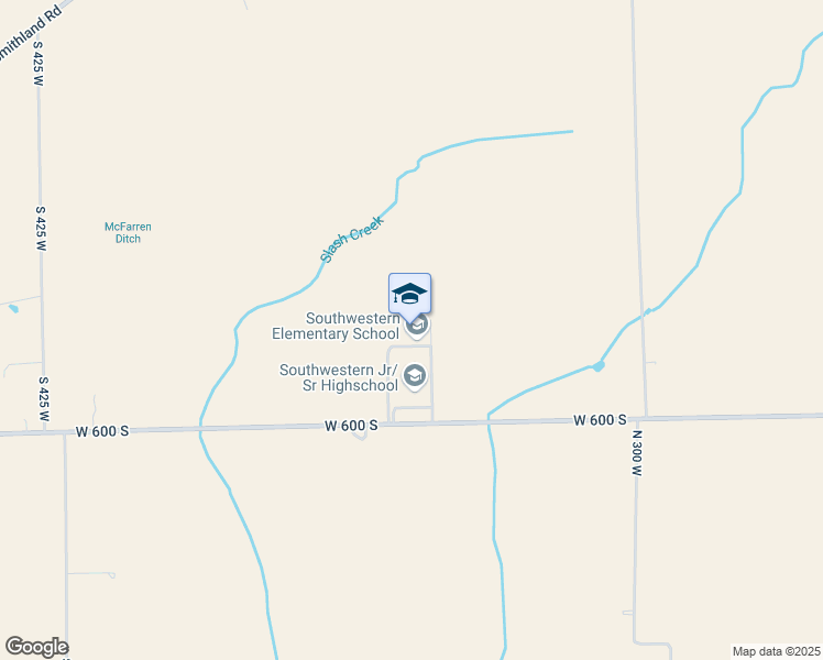 map of restaurants, bars, coffee shops, grocery stores, and more near 3406 West 600 South in Shelbyville