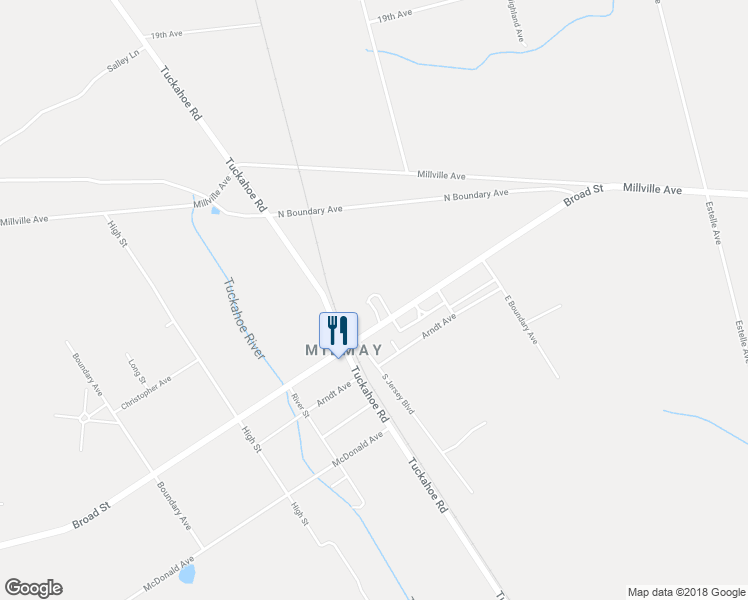 map of restaurants, bars, coffee shops, grocery stores, and more near 311 Broad Street in Buena Vista Township