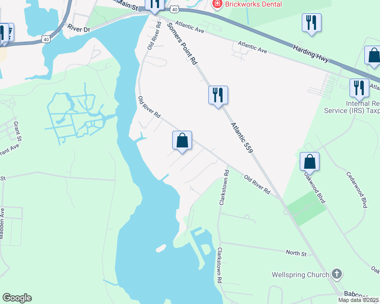 map of restaurants, bars, coffee shops, grocery stores, and more near 126 Marlin Lane in Hamilton