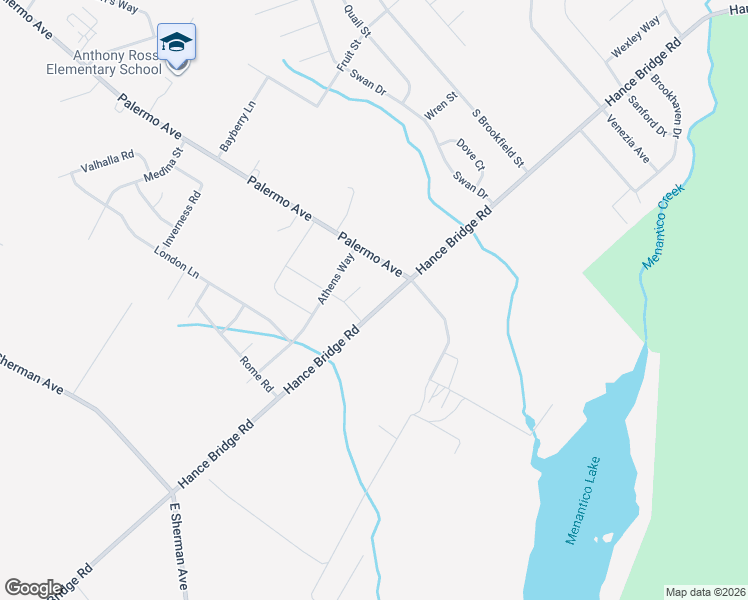 map of restaurants, bars, coffee shops, grocery stores, and more near 3188 Hance Bridge Road in Vineland