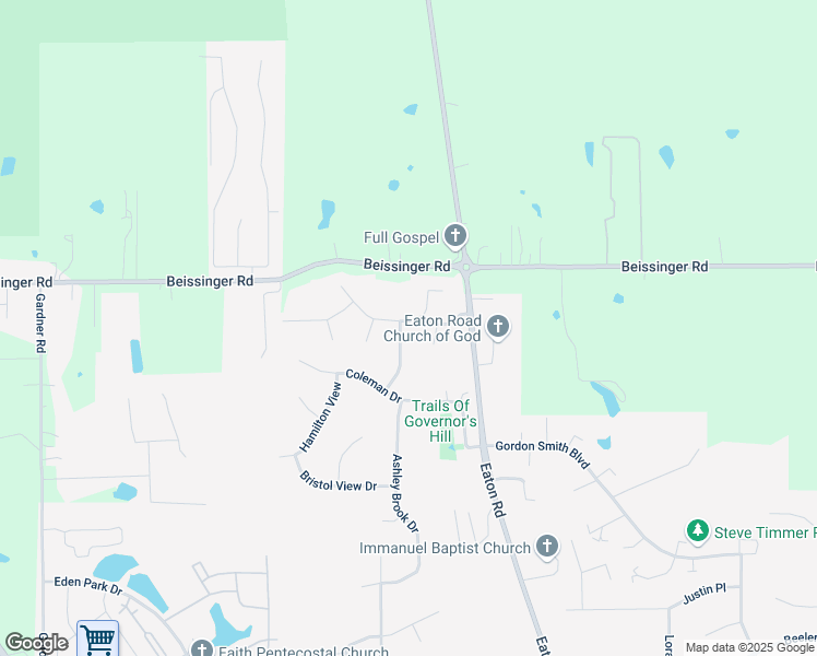 map of restaurants, bars, coffee shops, grocery stores, and more near 739 Miamiway Drive in Hamilton