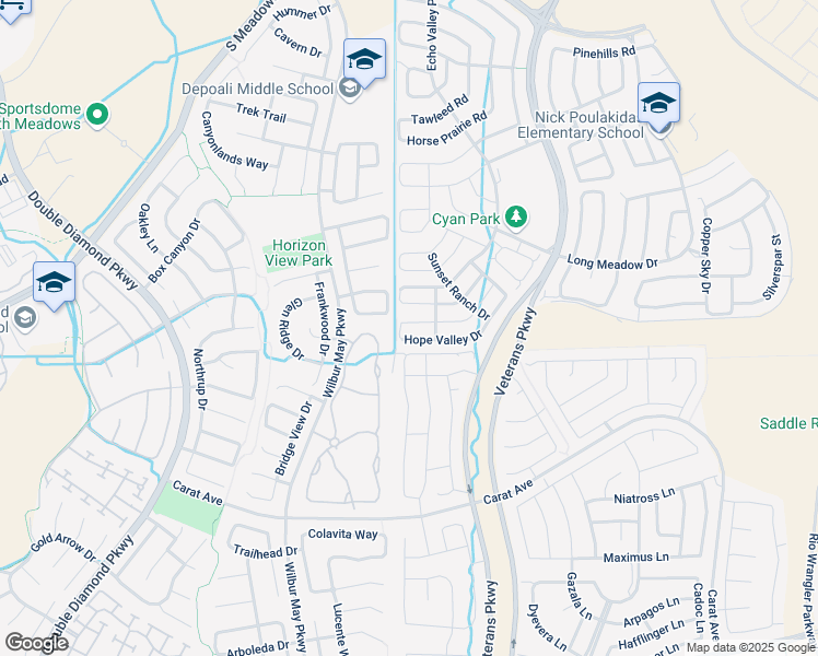 map of restaurants, bars, coffee shops, grocery stores, and more near 1930 Half Dome Drive in Reno