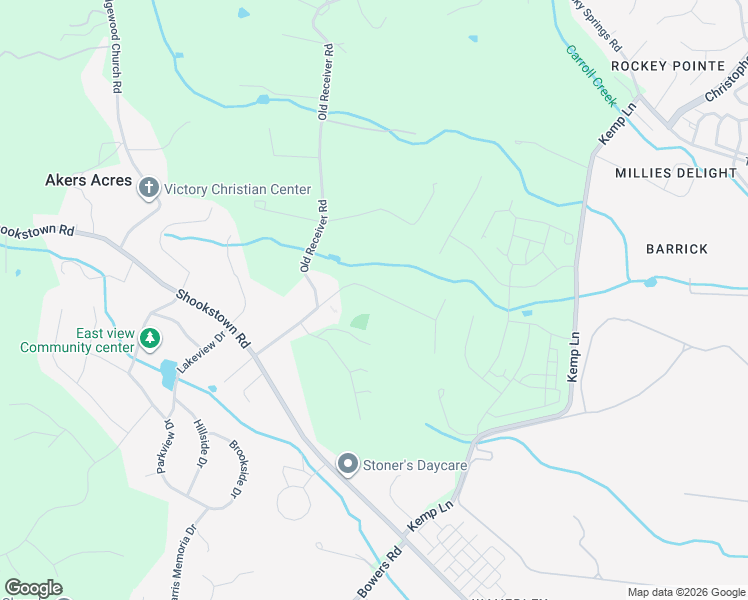 map of restaurants, bars, coffee shops, grocery stores, and more near 5805 Meadow Drive in Frederick