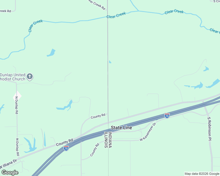 map of restaurants, bars, coffee shops, grocery stores, and more near 2000 State Line Place in Dennison