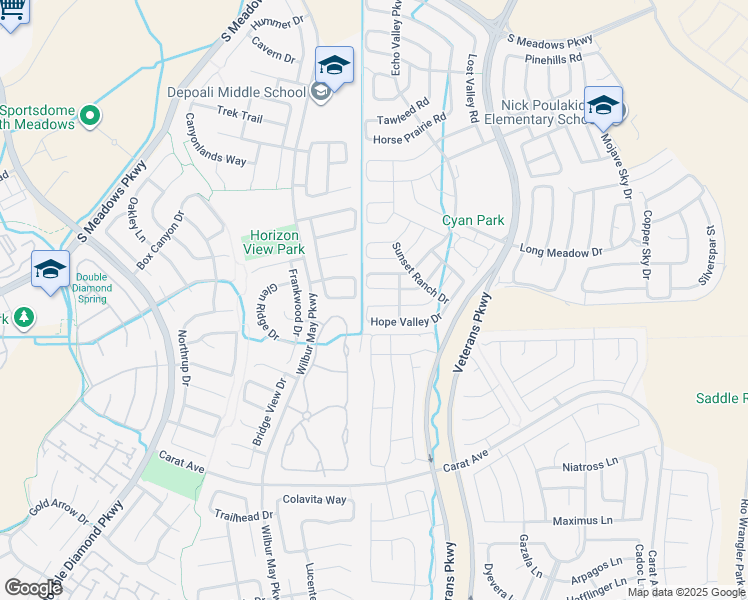 map of restaurants, bars, coffee shops, grocery stores, and more near 1935 Half Dome Drive in Reno