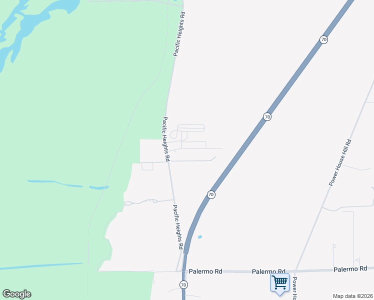 map of restaurants, bars, coffee shops, grocery stores, and more near 39 Vineyard Lane in Oroville