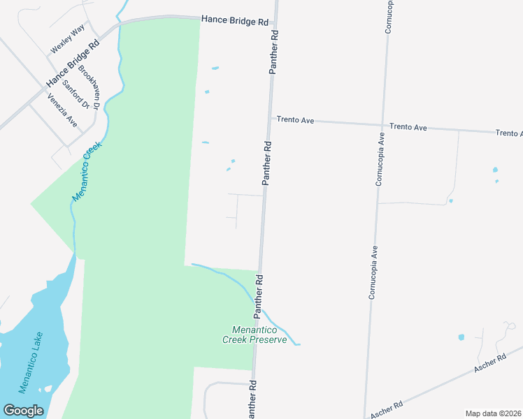 map of restaurants, bars, coffee shops, grocery stores, and more near 2864 Panther Road in Vineland